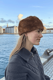 Brun mink hat