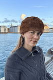 Brun mink hat