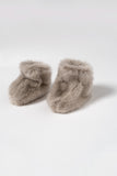 Silverblue mink baby shoes