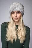 Silverblue mink fur headband