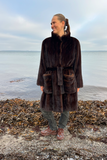 Mørkebrun minkkåbe - Vintage