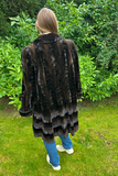 Mørkebrun klippet mink frakke - Vintage