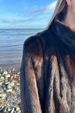 Klassisk mahogany mink frakke - Vintage