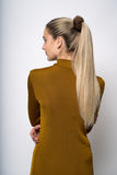 Brown mink scrunchie