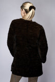 Lang mahogany mink pels - brun