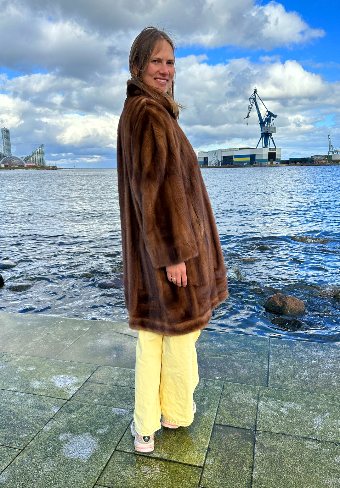 Brun mink frakke - Vintage