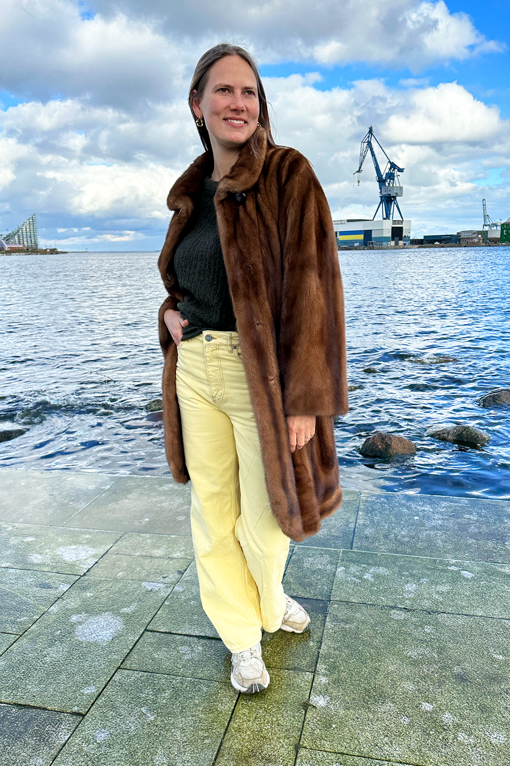 Brun mink frakke - Vintage