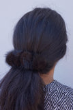 Mahogany mink hair clip