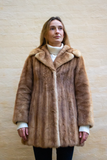 Lysebrun mink pels - Vintage